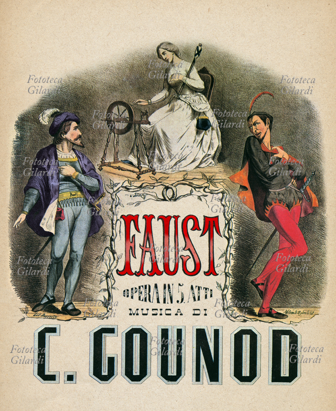 FAUST Manifesto for "Faust", opera in five acts with music by Charles Gounod on French-language libretto (booklet) by Jules Barbier and Michel Carré, based on the play \