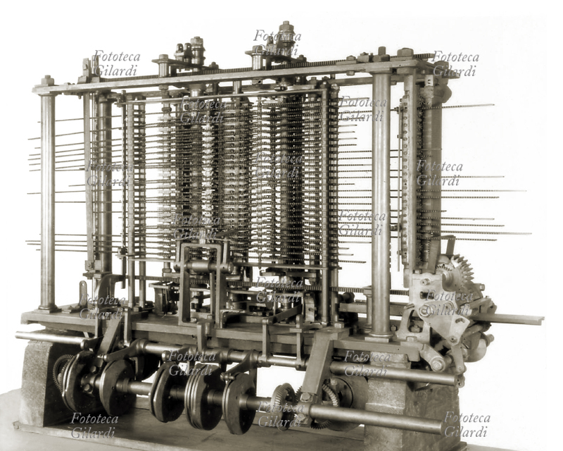 CALCOLATRICI Modello della macchina calcolatrice considerata il prototipo dei moderni elaboratori, inventata da Charles Babbage (1792-1871) nel 1843