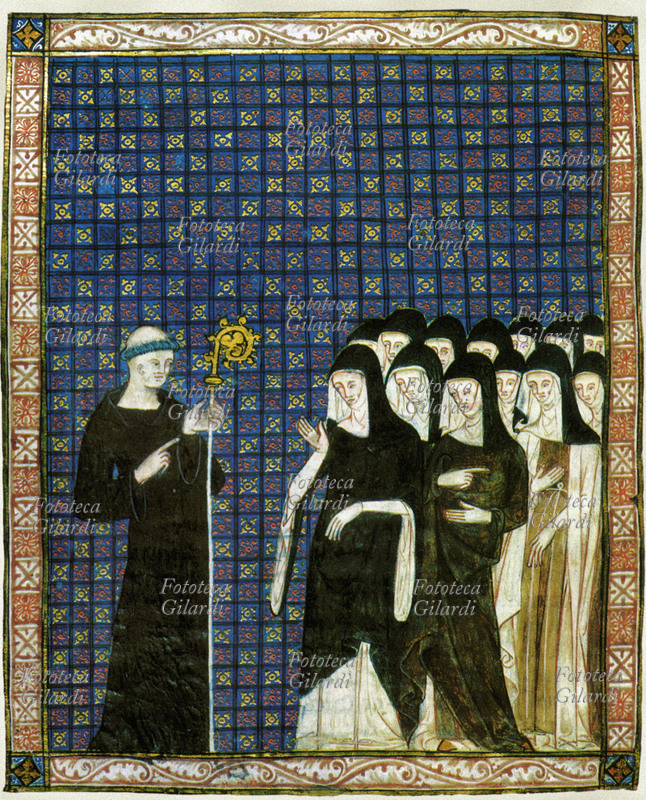 MONACHE Gruppo di monache fiamminghe, con all\