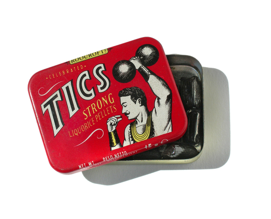 SCATOLA DI LATTA LITOGRAFATA TICS STRONG