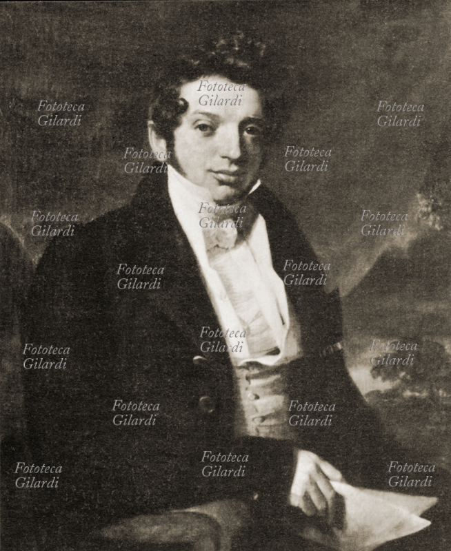 James Mayer ROTHSCHILD (1792-1868) stampa litografica da dipinto, XIX secolo