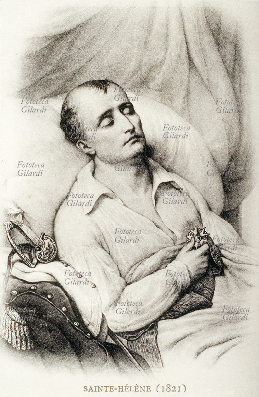 NAPOLEONE BONAPARTE (1769-1821) sul letto di morte a Sant\