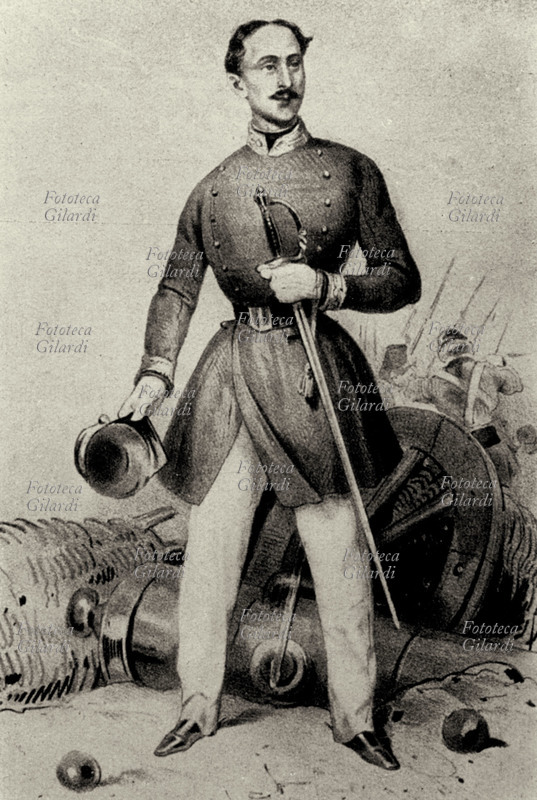 FRANCESCO II di Borbone (1836-1894) re di Napoli, a Gaeta durante l\