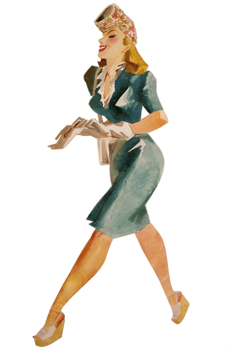 ELEGANTE SIGNORINA IN TAILLEUR