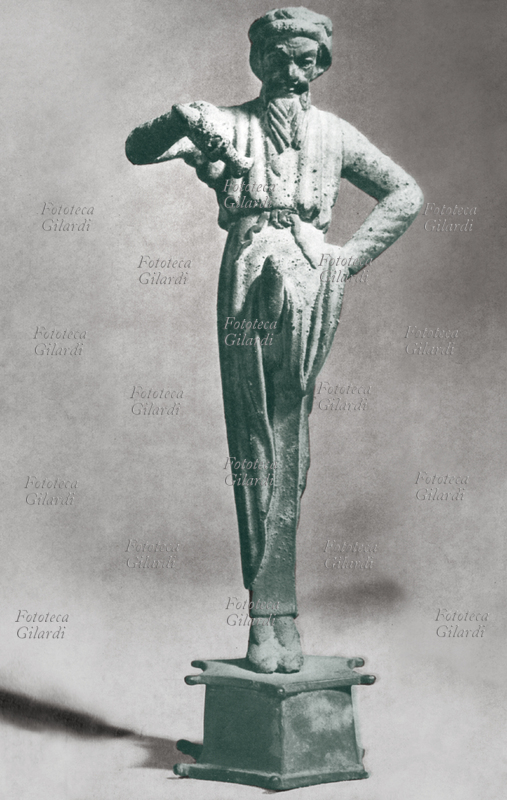 PRIAPO statuetta votiva in bronzo. Antica Roma,