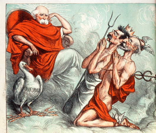 CARICATURA FRANCESCO CRISPI RIFORMATORE CARICATURA FRANCESCO CRISPI RIFORMATORE