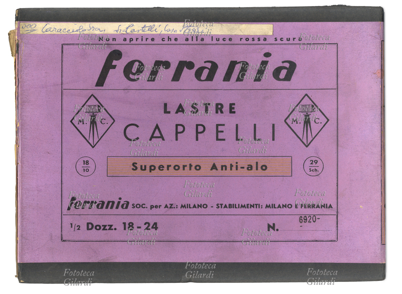 STORIA DELLA FOTOGRAFIA Scatola di lastre fotografiche sensibili Ferrania \