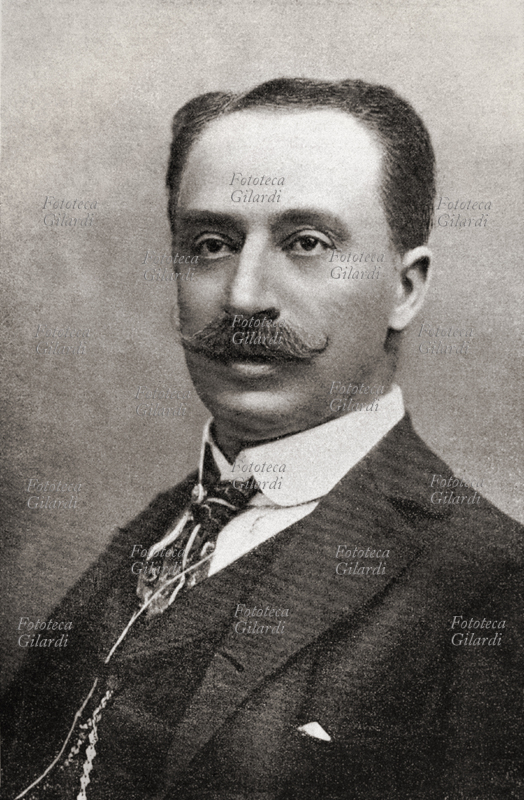 Giuseppe SACCONI (1850-1905) architetto italiano, noto soprattutto per essere stato il progettista del Vittoriano a Roma. Fotografia 1895 circa