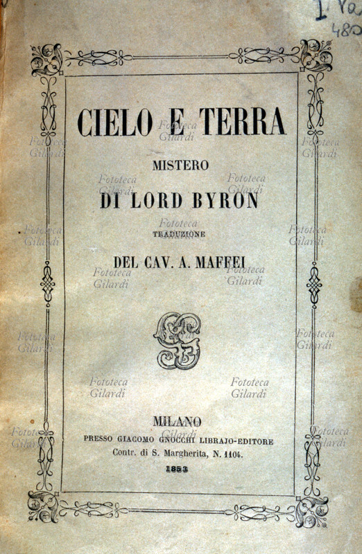 George Gordon BYRON (22 January 1788 – 19 April 1824), British nobleman, poet and politician. Cover of \