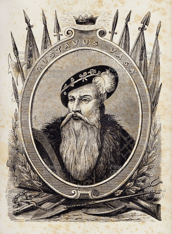 GUSTAVO I di Svezia (12 maggio 1496 - 29 settembre 1560) nato come Eriksson Vasa , re dal 1523. Capeggiò l\
