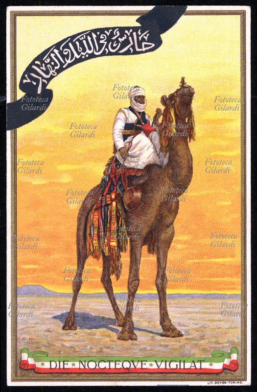 GUERRA AOI 1935/36 Cartolina postale italiana del 3° Gruppo Sahariano della Tripolitania raffigurante \