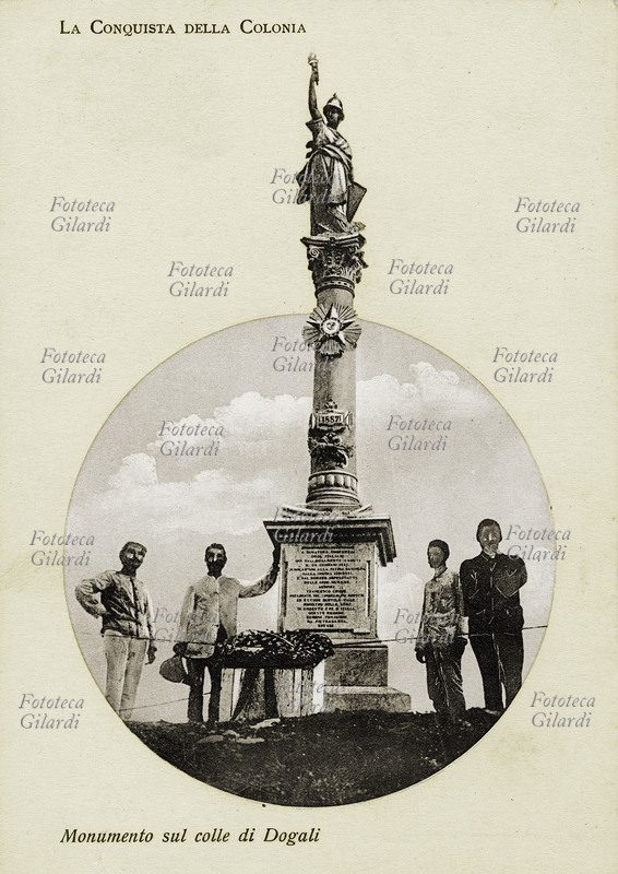 MONUMENTO sul colle di Dogali eretto sullo stesso colle di Dogali nel gennaio 1887. Fotocollografia dalla serie \