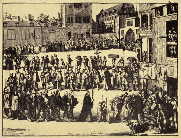 INQUISITION PROCESSION OF A AUTODAFE 