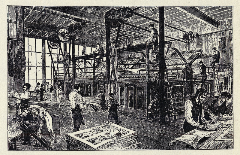 GIORNALI Veduta della tipografia dove viene stampato il giornale \