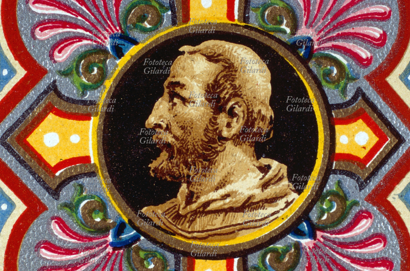 PAPA SAN PONZIANO (? - 235), martire della gente Calpurnia. Nato a Roma, eletto nel 230, fu il secondo papa della storia ad abdicare. Nel 235 Massimino Trace, non appena proclamato imperatore, ordinò una persecuzione contro i capi della Chiesa: Papa Ponziano fu deportato in Sardegna e condannato ai lavori forzati perpetui nelle miniere. Affinché si potesse eleggere un nuovo papa, Ponziano si dimise il 28 settembre del 235. Lo stesso anno morì martirizzato a colpi di verga; il suo corpo è stato sepolto nelle Catacombe di San Callisto. Ritratto, dettaglio da una cartolina cromolitografica della \