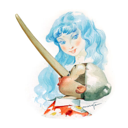 PINOCCHIO DICE UNA BUGIA ILLUSTRAZIONE DI LIBICO MARAJA