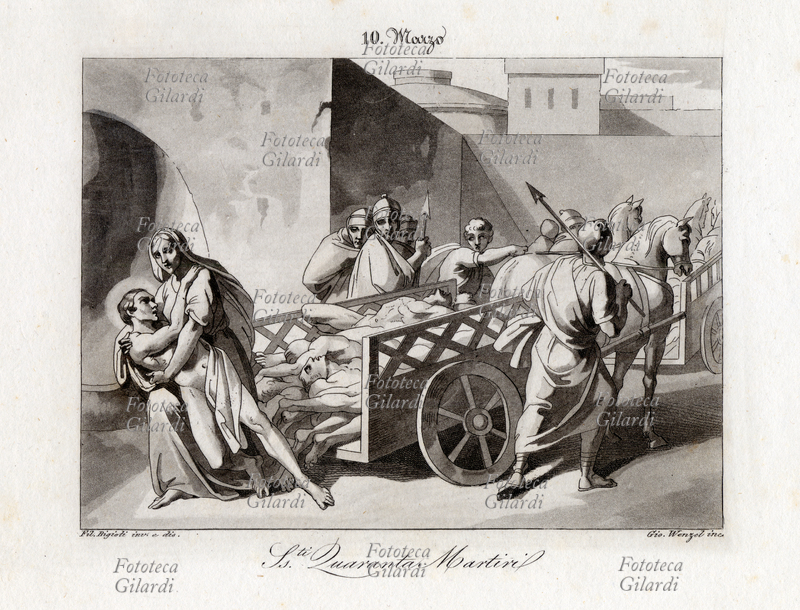 Santi QUARANTA MARTIRI di Sebaste (IV secolo) secondo le tradizioni agiografiche, un gruppo di soldati romani appartenenti alla Legio XII Fulminata, martirizzati per la loro fede cristiana nel 320. I Quaranta subirono il martirio presso Sebaste, nell\