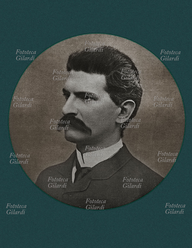 Sidney SONNINO (11 marzo 1847 – 23 novembre 1922), politico italiano, Presidente del Consiglio dei Ministri. Ritratto fotografico, Italia febbraio 1906.