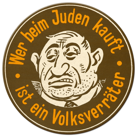 SOTTOBIRRA CARICATURA RAZZISTA ANTIEBRAICA