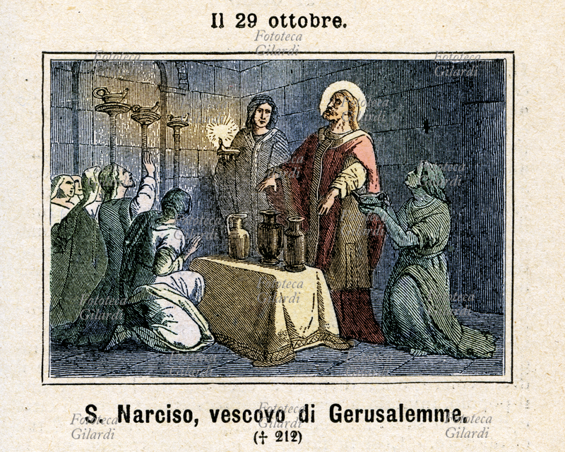 San NARCISO di Gerusalemme (99 - 216), eletto vescovo di Gerusalemme a quasi cent\