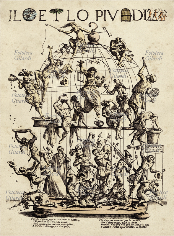 PROVERBI Il Mondo è per lo più Gabbia di Matti. \