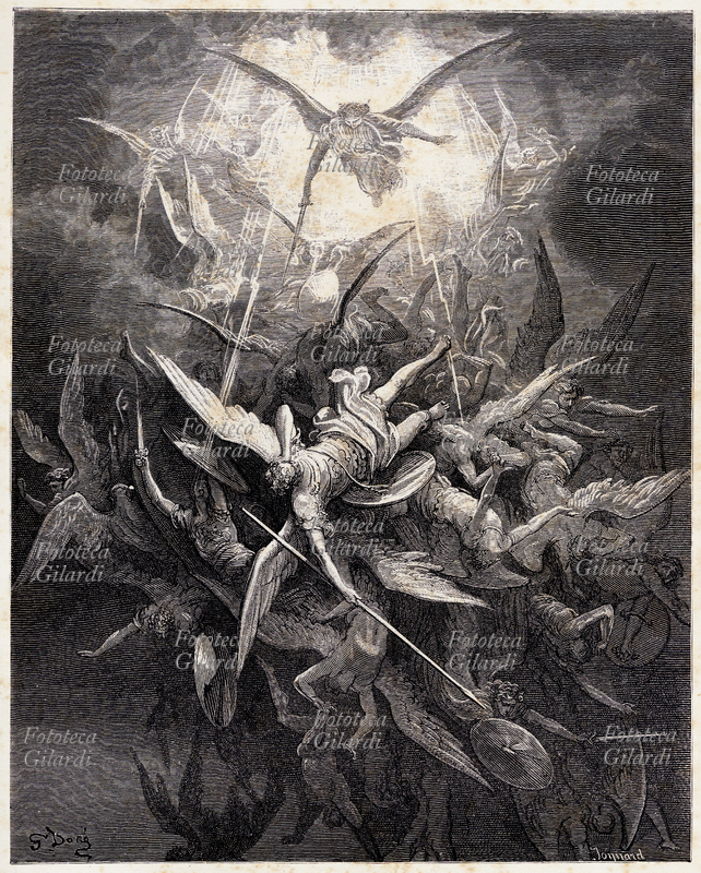 Gustave DORÉ (1832-1883) Angeli. Dio fa cadere il \