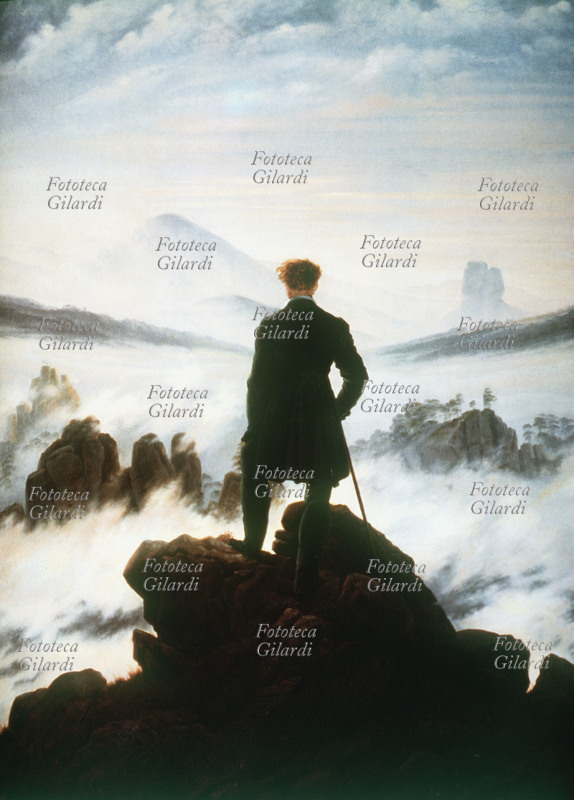 Caspar David FRIEDRICH (1774-1840) Viandante sul mare di nebbia. 1818