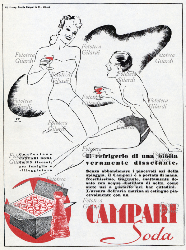 PUBBLICITÀ annuncio stampa per il Campari Soda, \