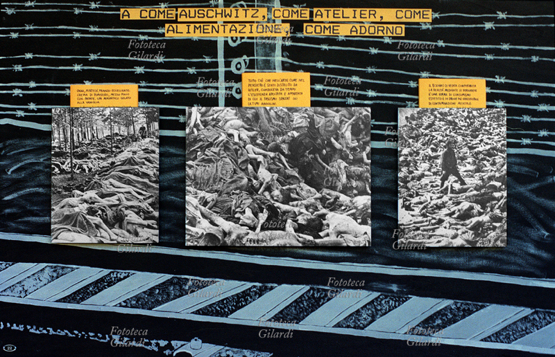 NAZISMO ANTISEMITISMO "A come Auschwitz, come atelier, come alimentazione, come Adorno". Ventiduesimo pannello della mostra "La Gioconda di Lvov - Immagini \