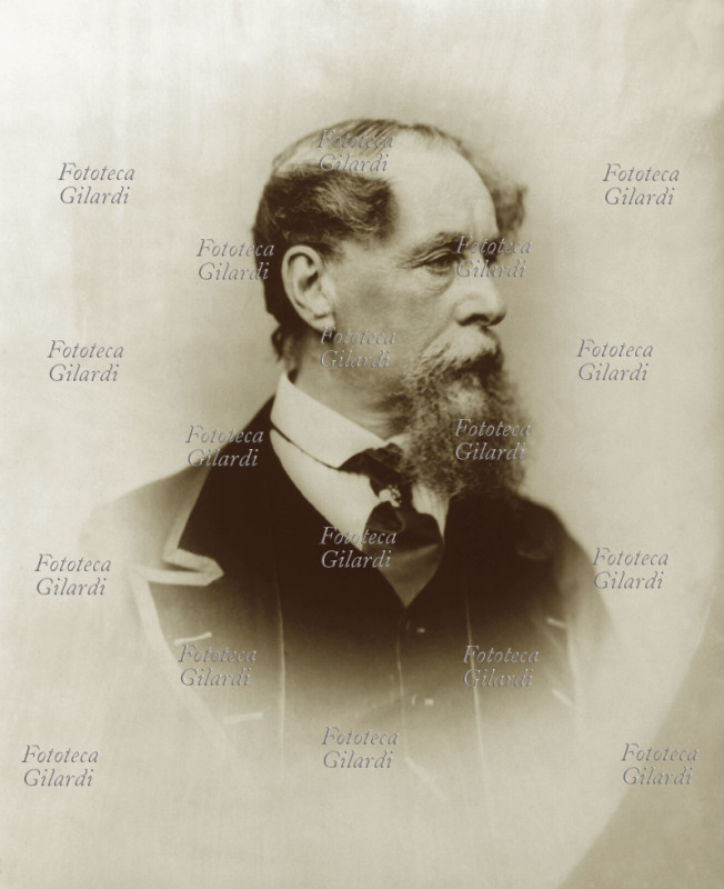 Charles DICKENS (7 February 1812 – 9 June 1870) British writer, journalist and travel reporter of the Victorian era. Photographic portrait taken by Jeremiah Gurney (1812 - 1895) during his second US tour of public readings. J. Gurney & Son, USA 1867.