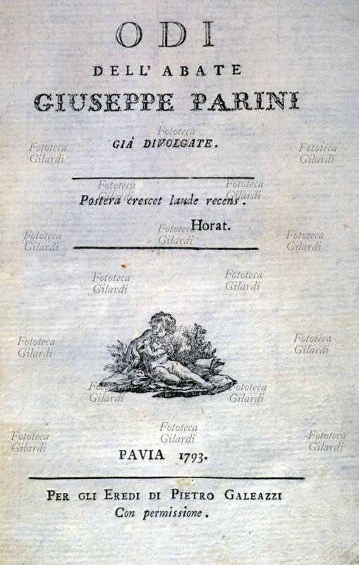 Giuseppe PARINI (1729-1799) Frontespizio delle \