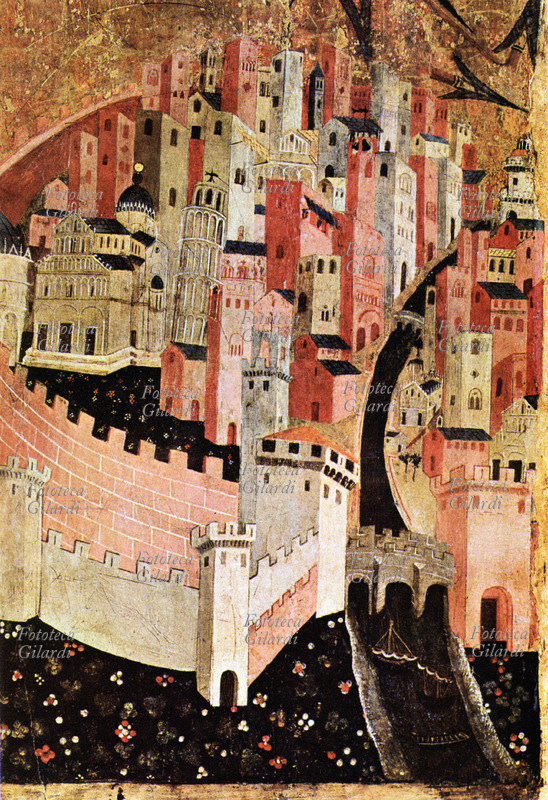 Seen MIDDLE AGES of Pisa, detail from it I fresco\