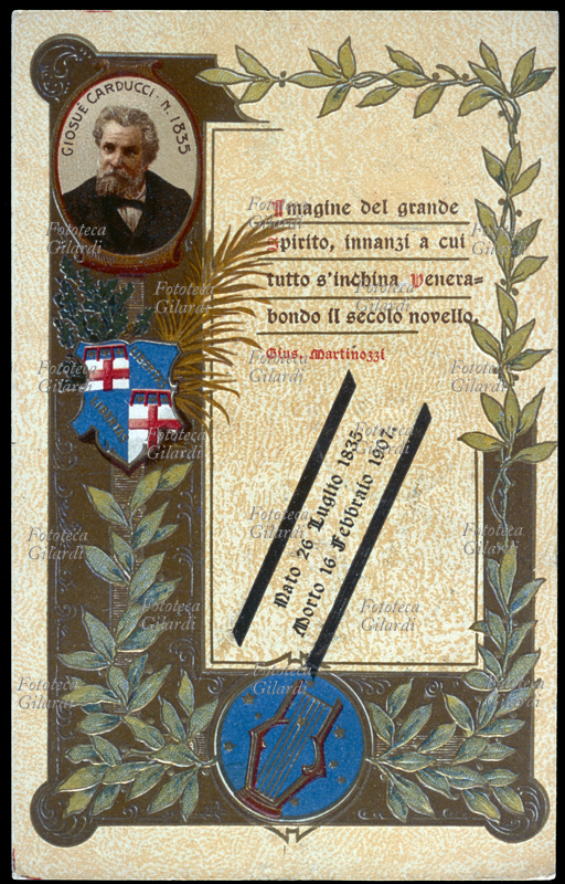 Giosuè CARDUCCI (26 luglio 1835 - 16 febbraio 1907) "Imagine del grande Spirito, innanzi a cui tutto s\