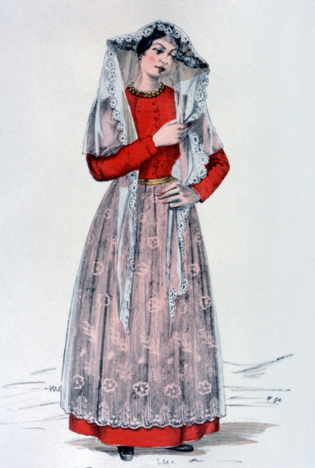 TRADITIONAL WOMEN S COSTUME OF VERCELLI