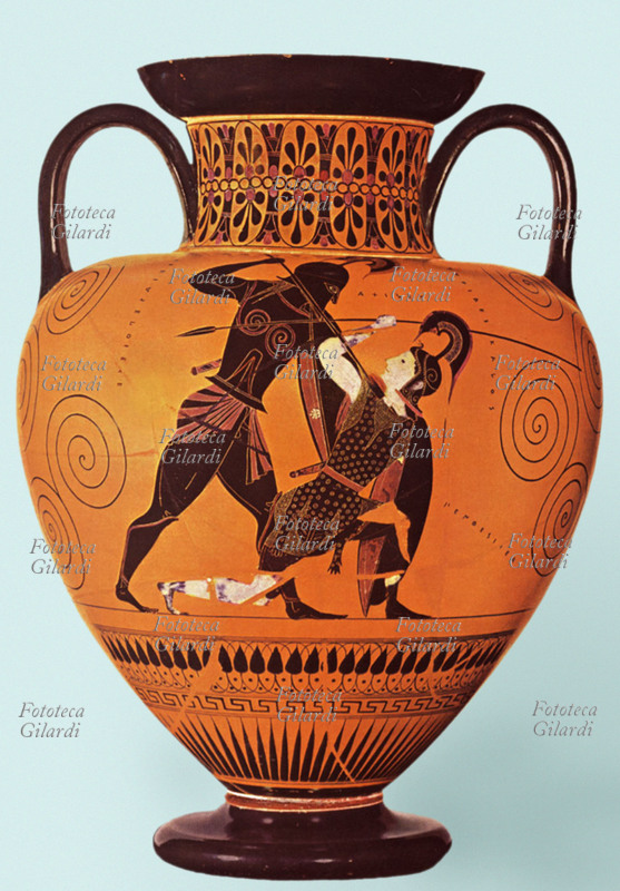 ILIADE Achille ferisce a morte Pentesilea, la regina delle Amazzoni, alleate dei troiani nella guerra raccontata nell\