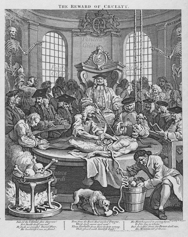 CHIRURGIA Incisione satirica di William Hogarth (10 novembre 1697 – 26 ottobre 1764) dal titolo \