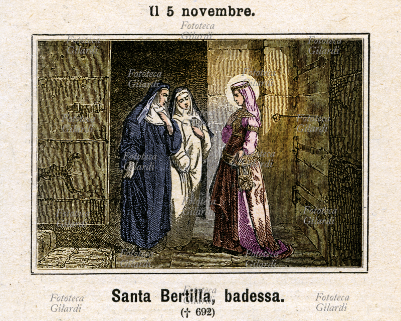 Santa BERTILLA di Chelles (VII secolo - 705) badessa e santa franca. Nata in una nobile famiglia, per una decina d\