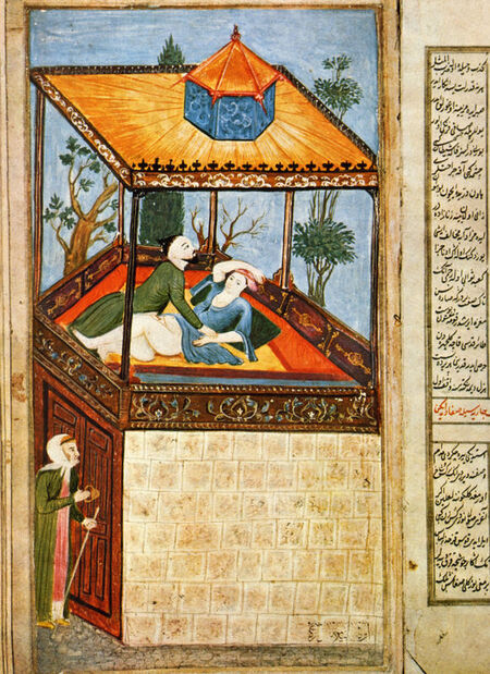 COPPIA NEL NIDO D AMORE TURCHIA XIX SECOLO COPPIA NEL NIDO D AMORE TURCHIA XIX SECOLO