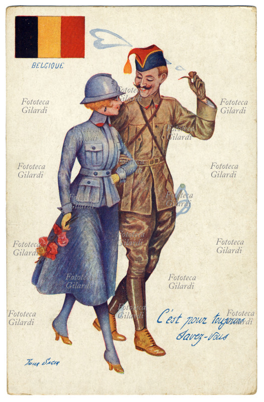 PRIMA GUERRA MONDIALE cartolina postale belga \
