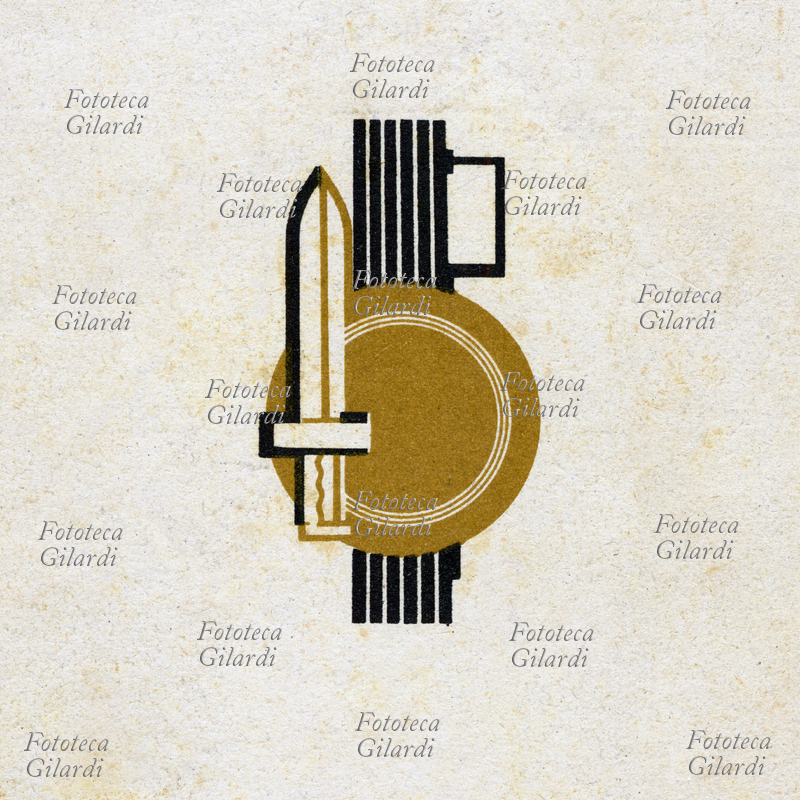 Fascism and Beam sword - symbols of Fascist propaganda - the back of the scorecard PNFGioventù Italian Littorio - Ministry of National Education nineteenth year - for the school year 1940 - 1941