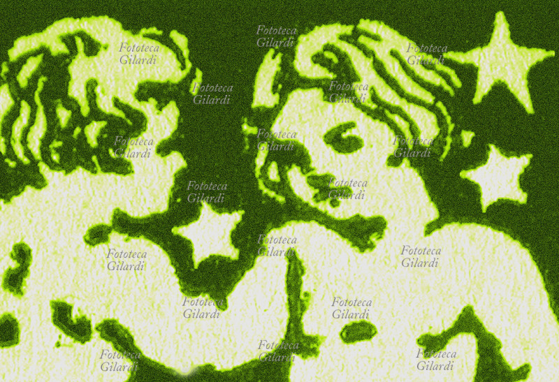 ASTROLOGIA Segno zodiacale dei Gemelli. Elaborazione da xilografia dal trattato del 1917 dell\