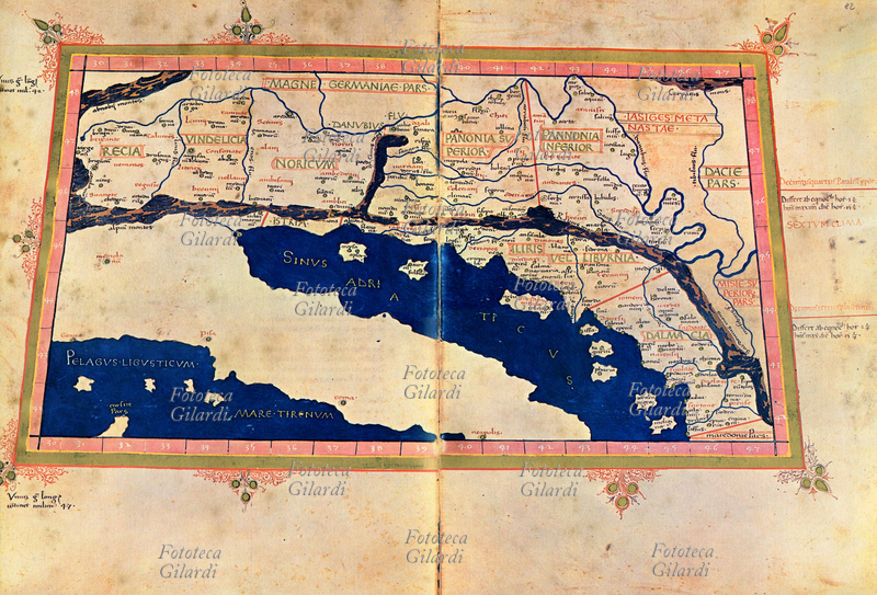 TOLOMEO (100-175 circa) Europa Mare Adriatico con le coste dell\