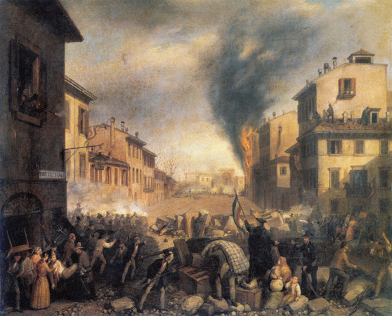 22 MARZO 1848 MILANO BARRICATE A PORTA TOSA 22 MARZO 1848 MILANO BARRICATE A PORTA TOSA