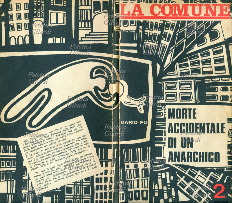Dario FO (24 marzo 1926 – 13 ottobre 2016) prima e quarta di copertina de \