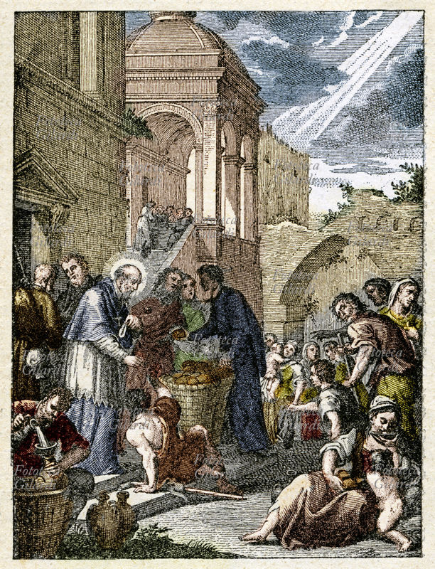 Alessandro SAULI (Milano, 15 febbraio 1534 - Calosso, 11 ottobre 1592) distribuisce il pane agli aleresi durante la carestia. Vescovo cattolico, religioso e teologo italiano dell\