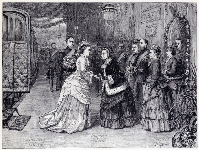 HISTORY OF THE PRESS Alfred of Saxe-Coburg and Gotha (6 August 1844 – 30 July 1900), Duke of Edinburgh, and his new bride Maria Alexandrovna Romanova (17 October 1853 – 20 October 1920) arrived at Windsor for the Duchess\