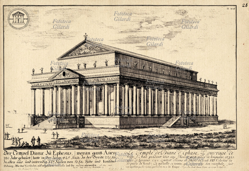 ARCHITETTURA Il tempio di Diana ad Efeso. Incisione dalla serie \