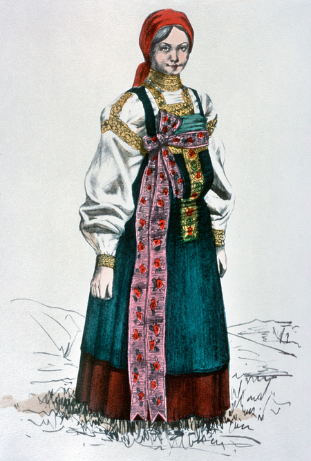 TRADITIONAL FEMALE COSTUME OF CERVATTO