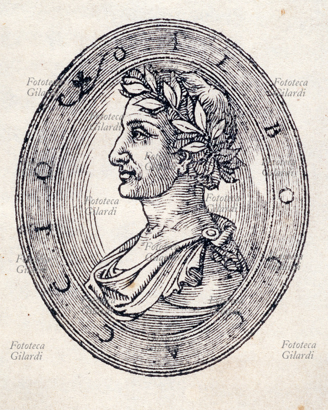Giovanni BOCCACCIO (1313-1375) ritratto da frontespizio illustrato del \