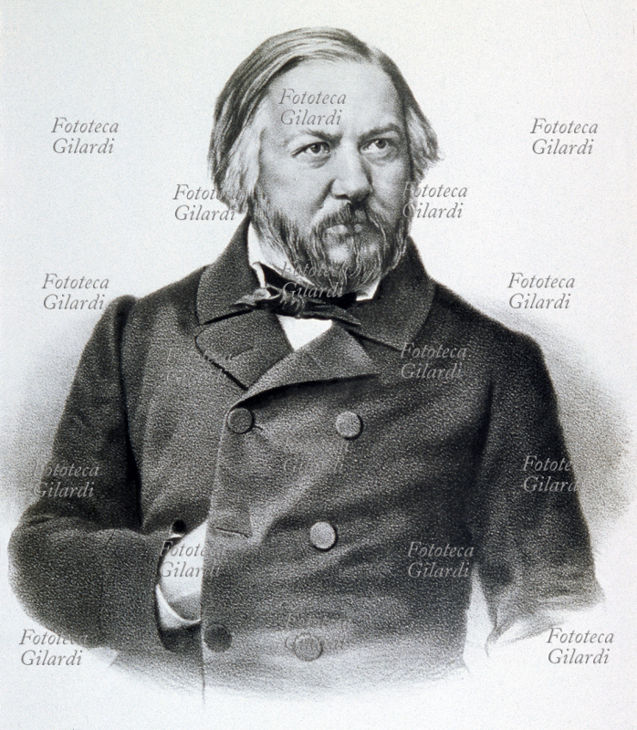 Mikhail GLINKA (June 1, 1804 – February 15, 1857) Russian composer. Portrait in a lithograph from the mid-19th century.